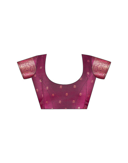 Pink Silk Woven Saree