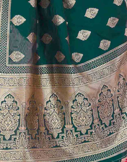 Rama Green Silk Woven Banarasi Saree