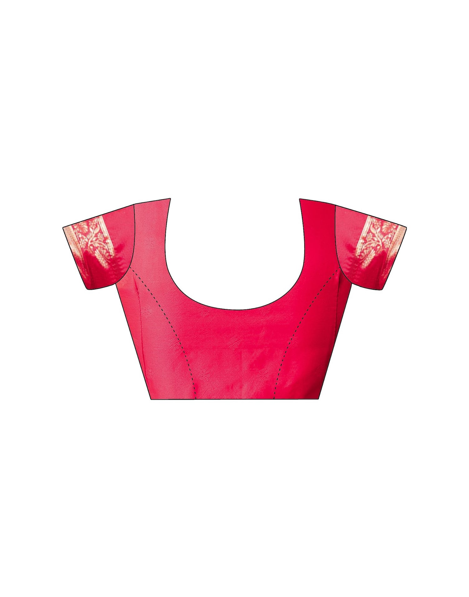 Rani Pink Silk Woven Banarasi Durga Puja Saree