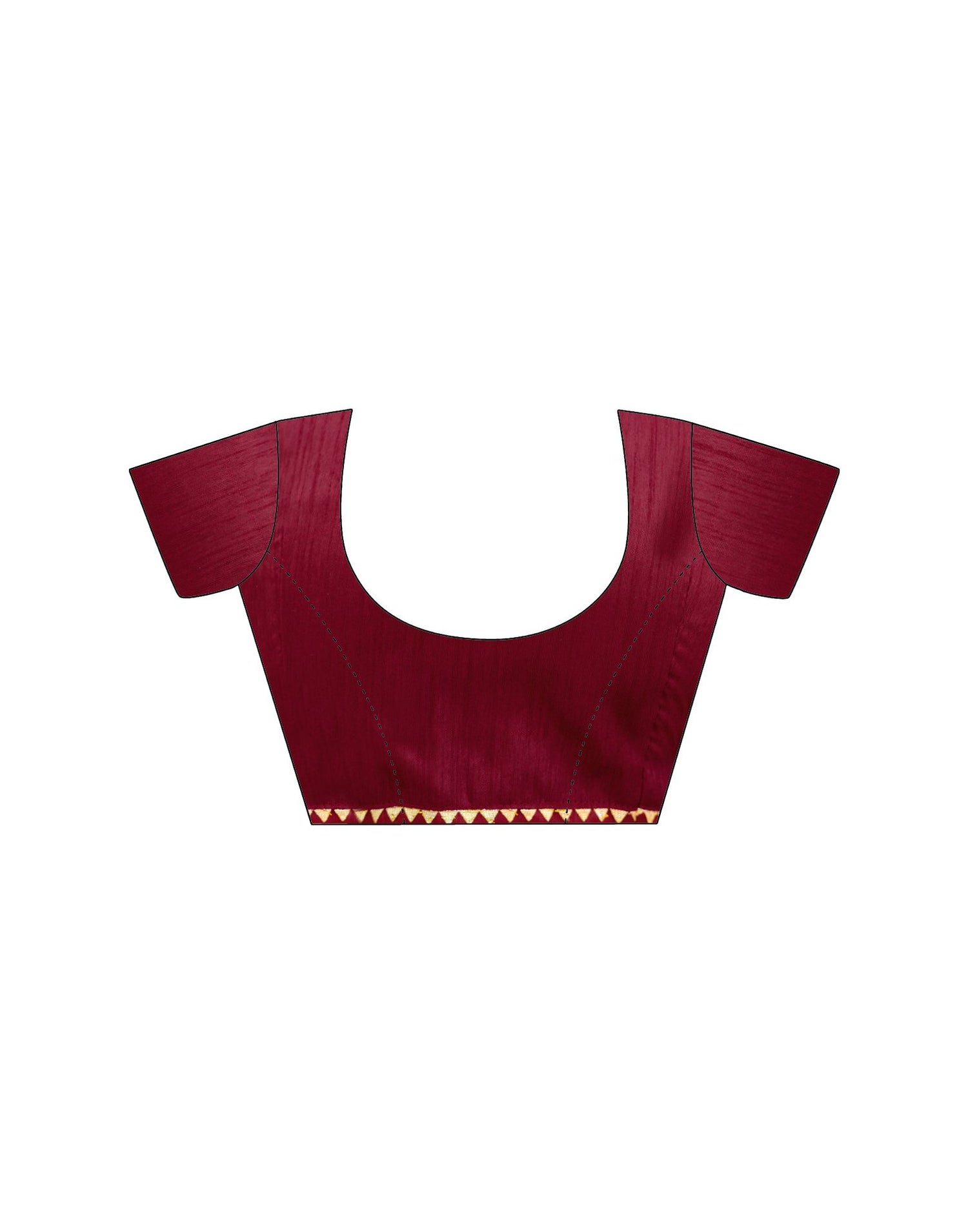 Maroon Silk Foil Printed Saree