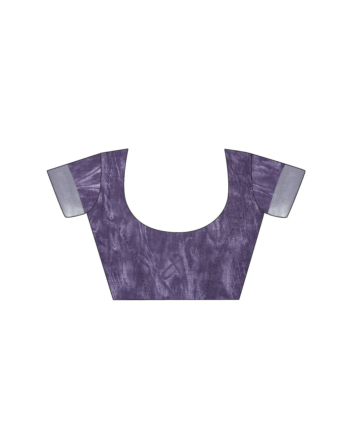 Dark Lavender Linen Printed Saree