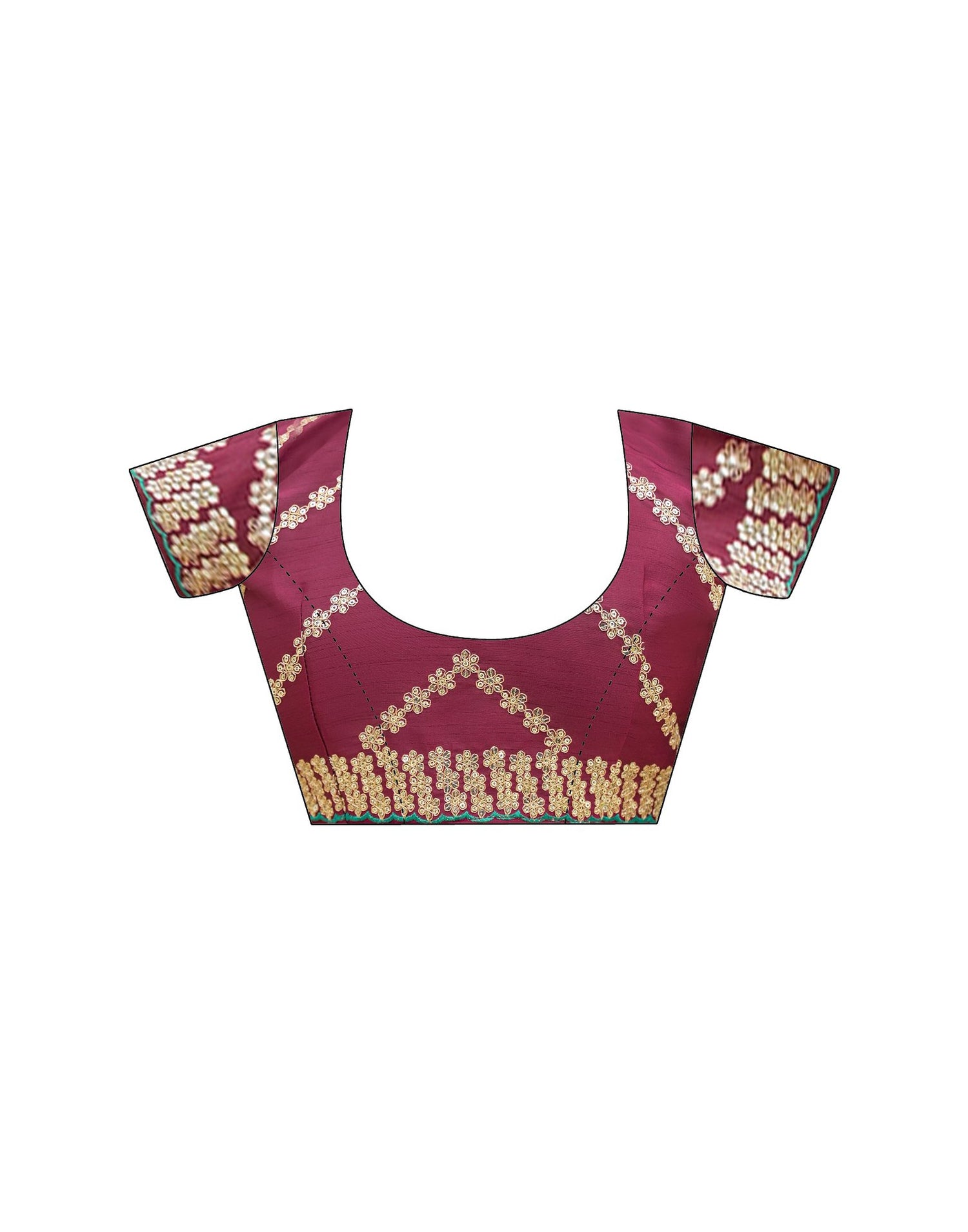 Maroon Silk Printed Bandhani Saree