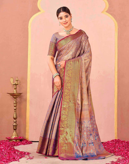 Blue Silk Woven Kanjivaram Saree
