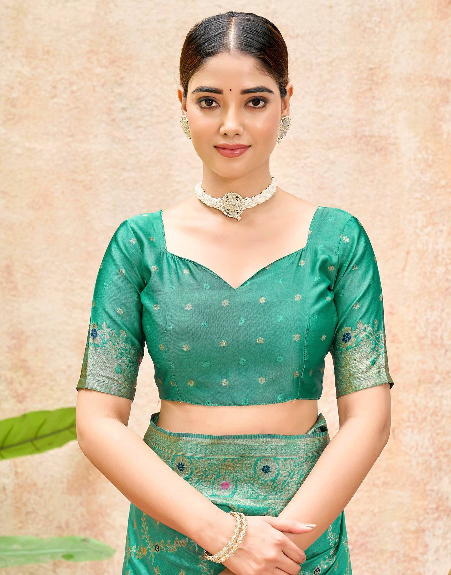 Mint Green Silk Woven Saree