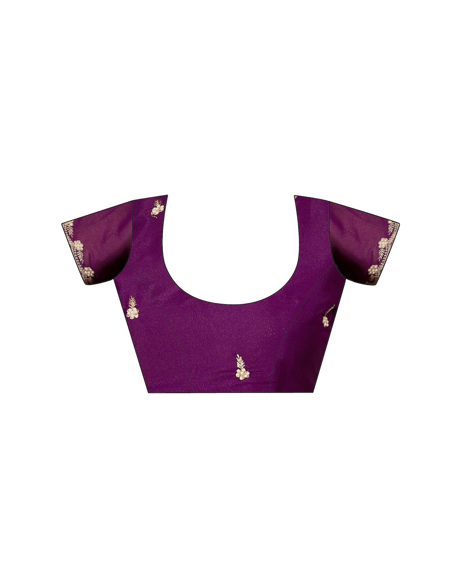 Lavender Shimmer Embroidery Saree