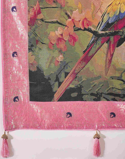 Pink Chanderi Woven Banarasi Saree