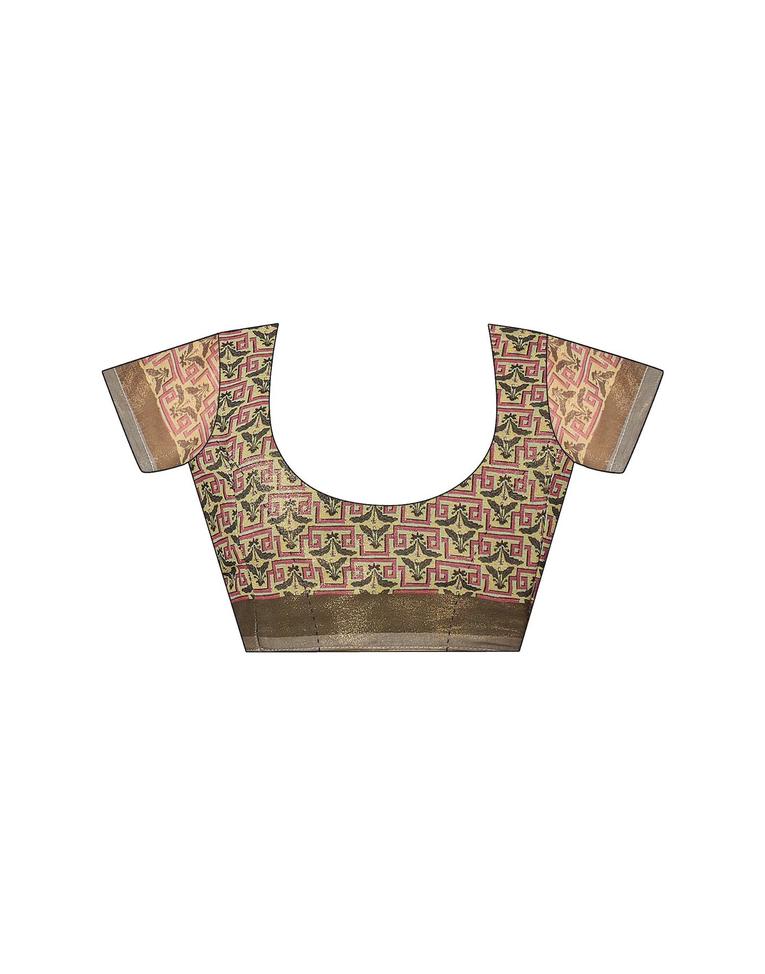 Olive Green Georgette Printed Saree