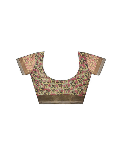 Olive Green Georgette Printed Saree