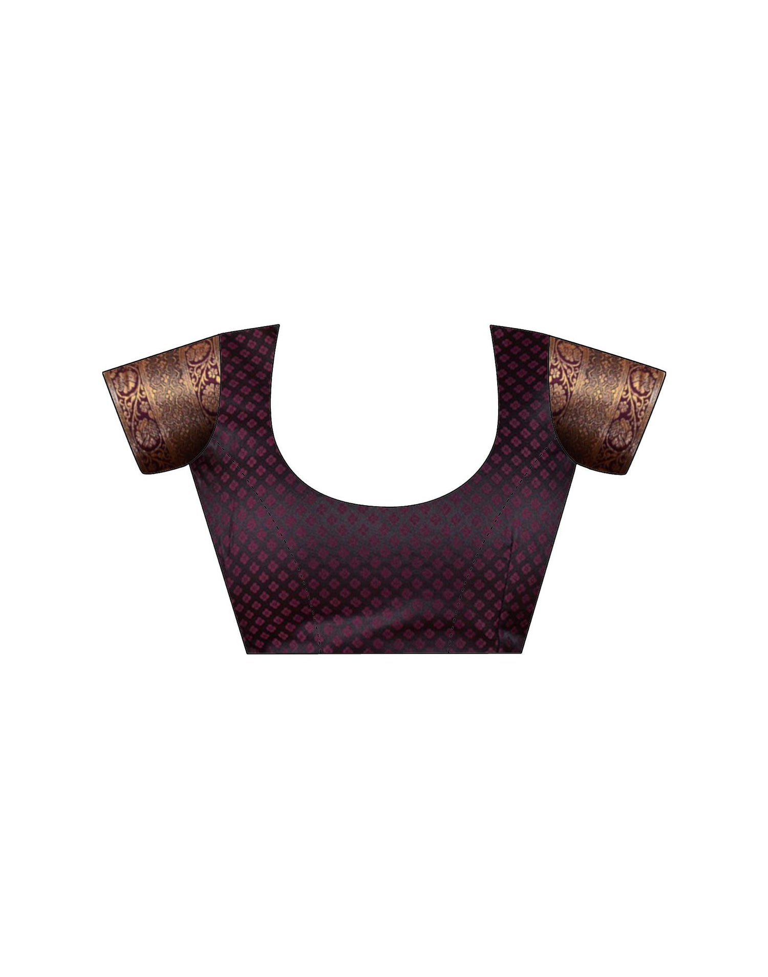 Wine Silk Woven Banarasi Saree