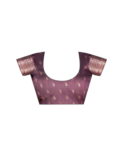 Dusty Purple Silk Woven Banarasi Saree