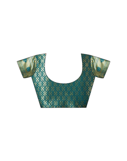 Lime Green Silk Paithani Chaturthi Saree
