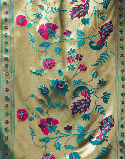 Rani Pink Silk Paithani Chaturthi Saree