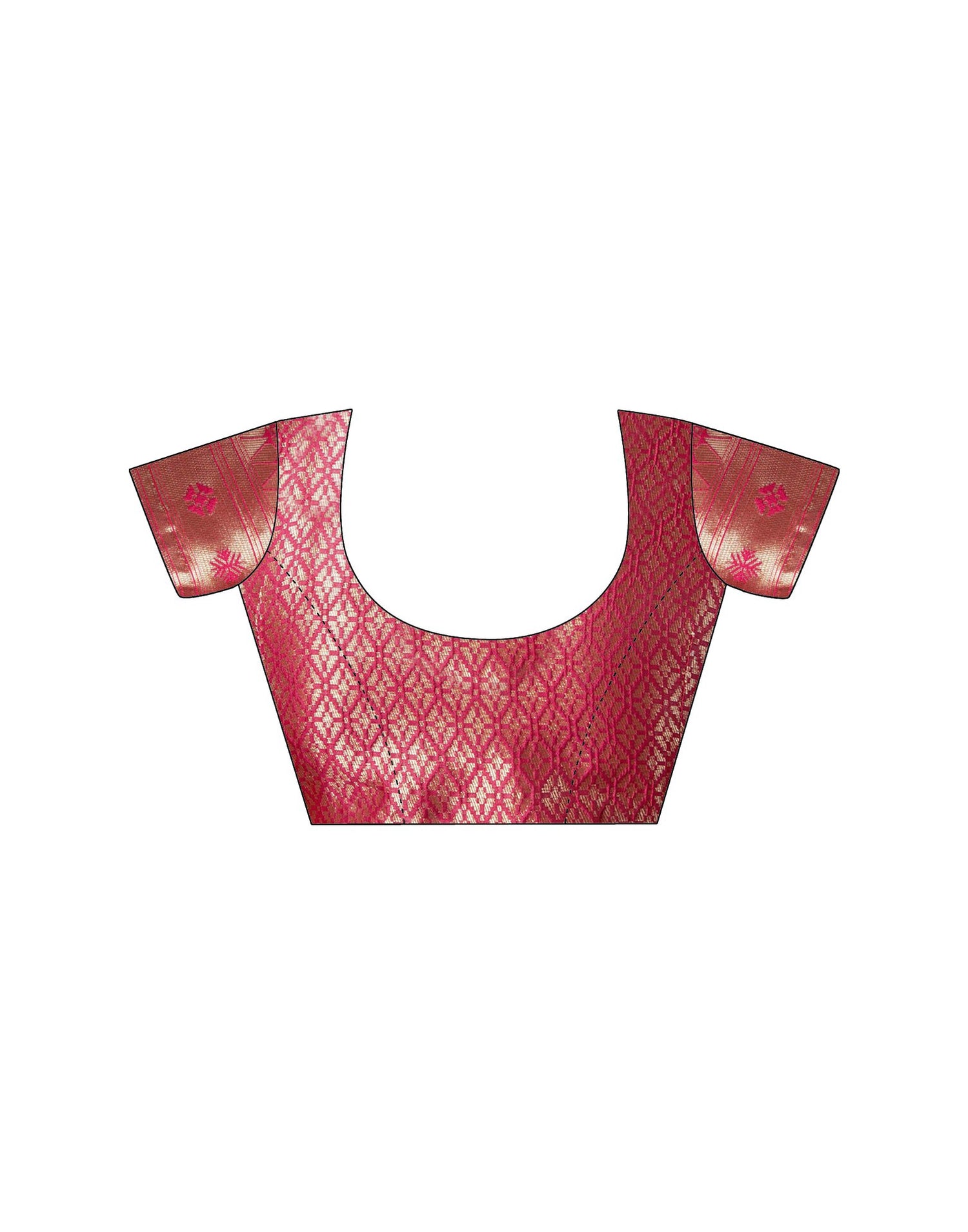 Dark Rani Pink Silk Paithani Chaturthi Saree