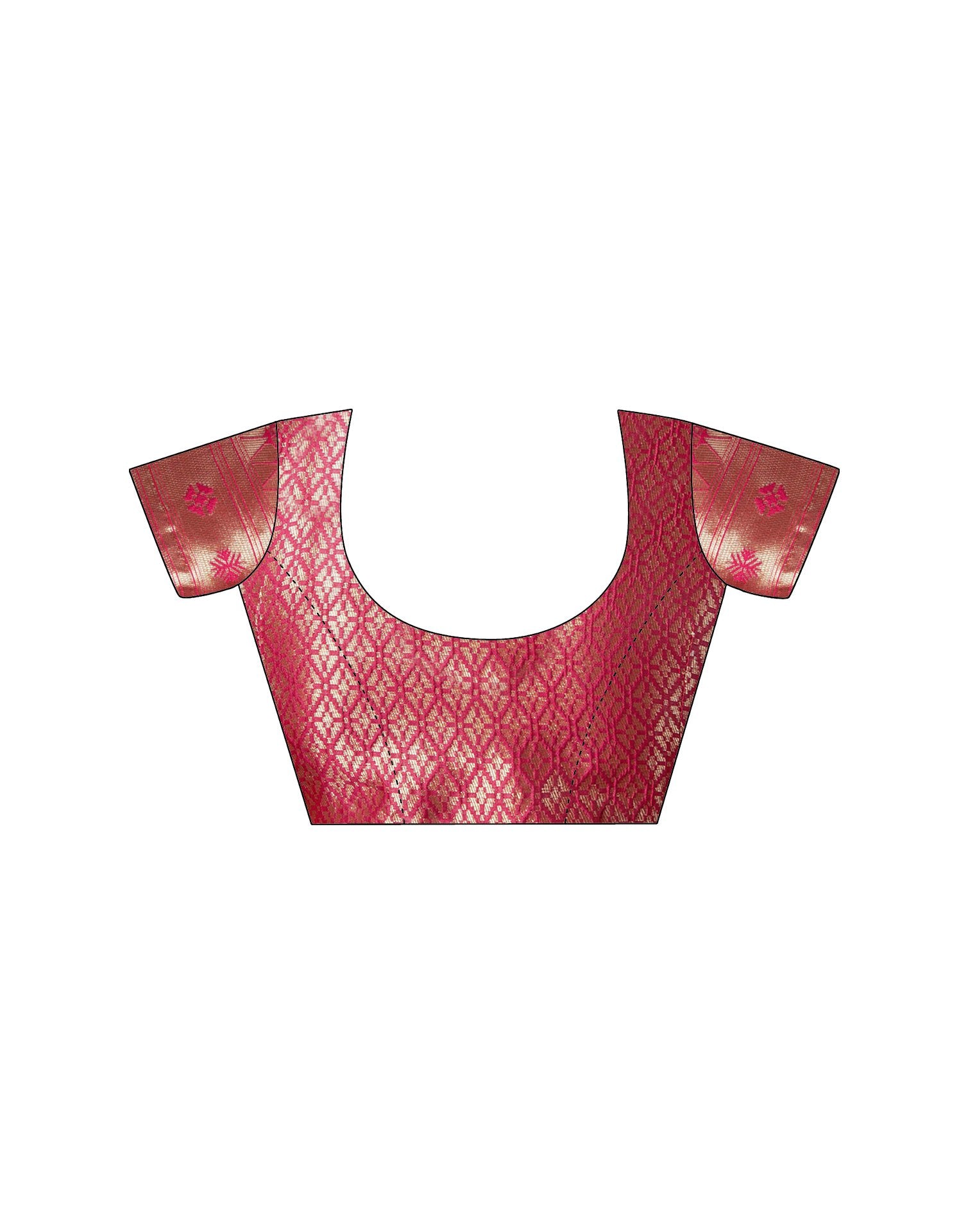 Dark Rani Pink Silk Paithani Chaturthi Saree