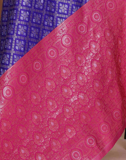 Dark Purple Silk Woven Patola Saree