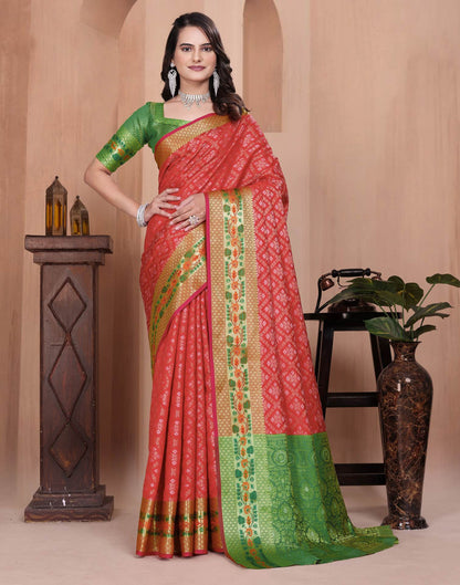 Red Silk Woven Patola Saree