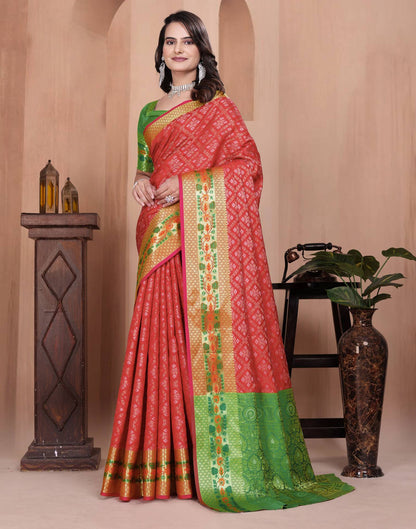 Red Silk Woven Patola Saree