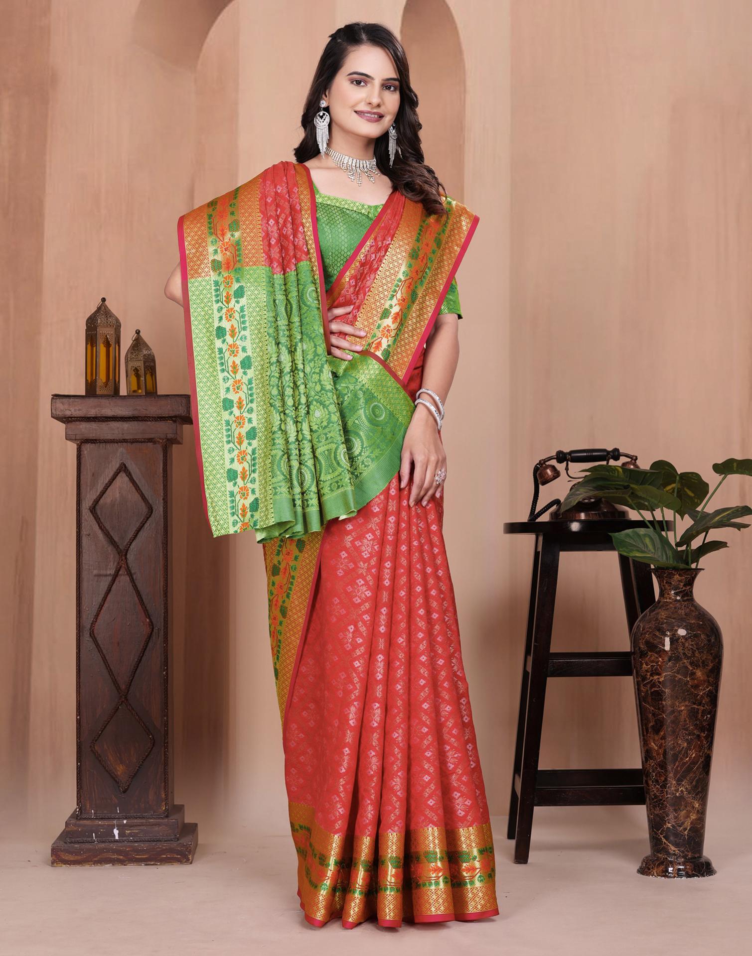 Red Silk Woven Patola Saree