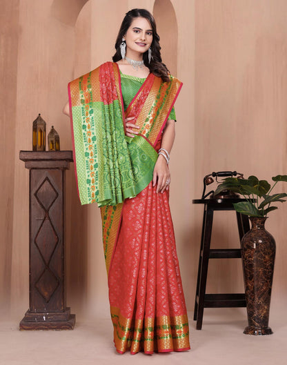 Red Silk Woven Patola Saree