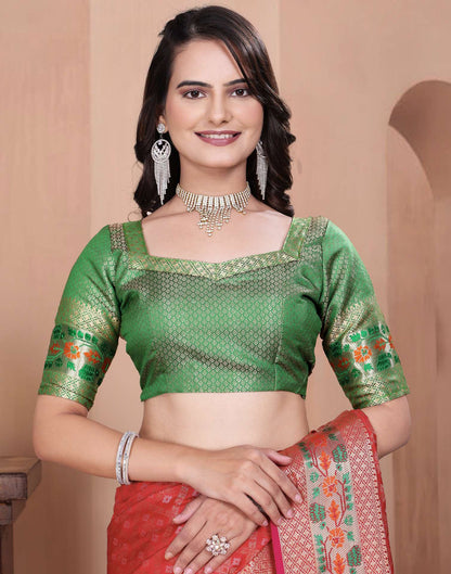 Red Silk Woven Patola Saree