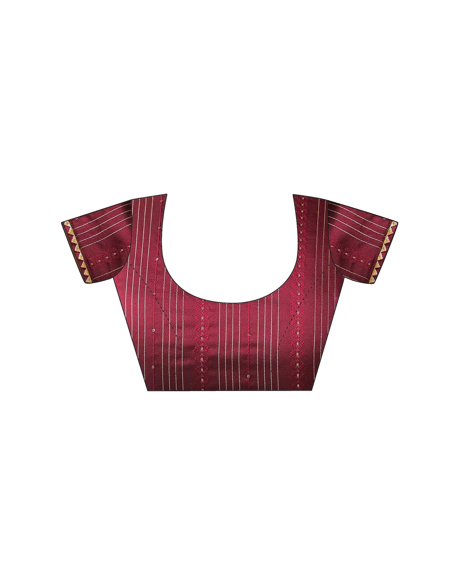 Maroon Georgette Printed Bandhani Saree