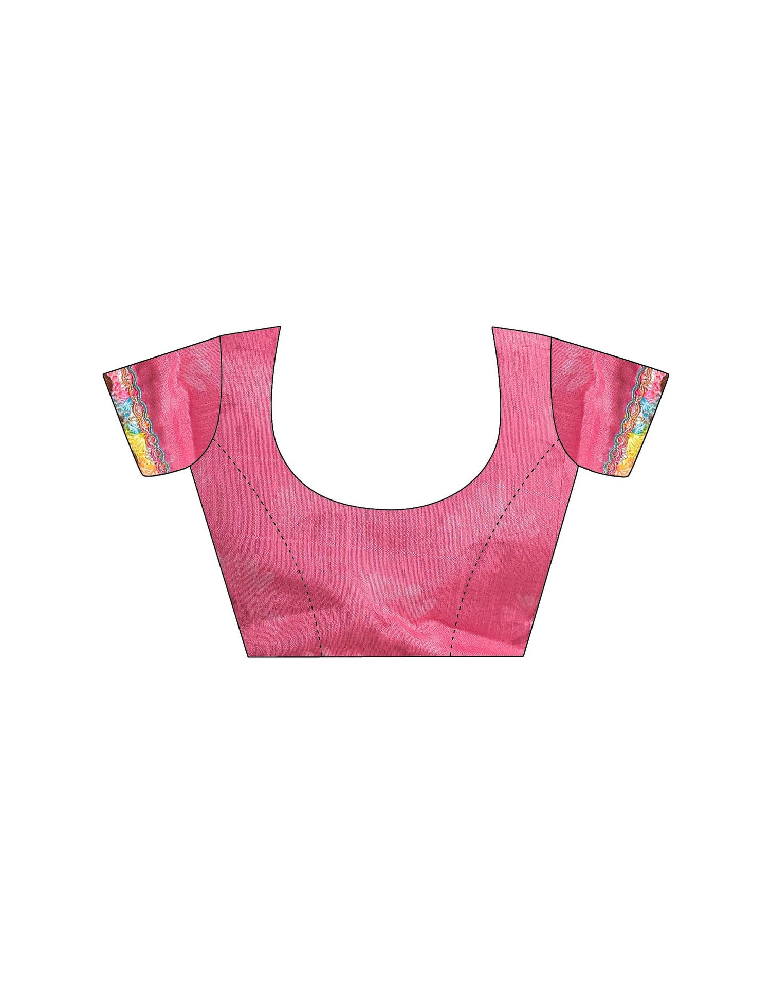 Pink Georgette Printed Saree