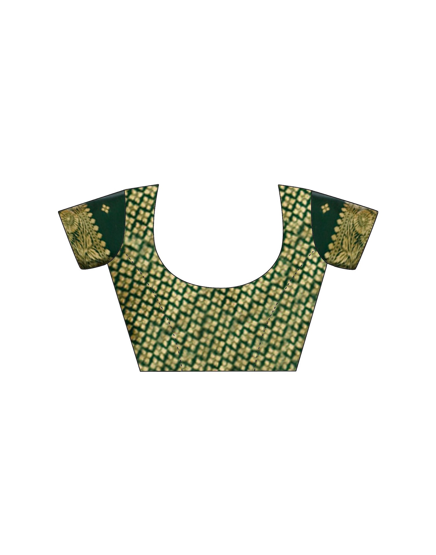 Dark Green Silk Woven Saree
