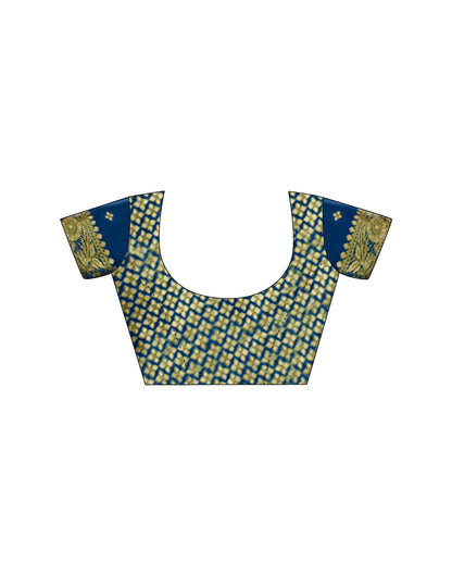 Blue Silk Woven Saree