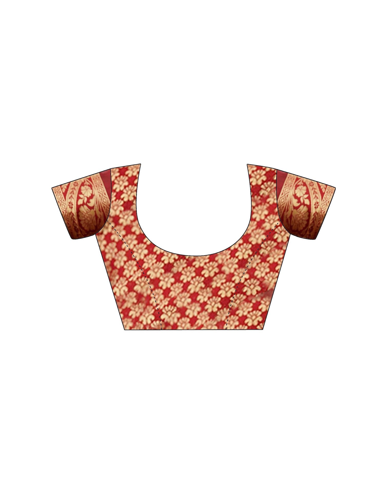Red Silk Woven Saree