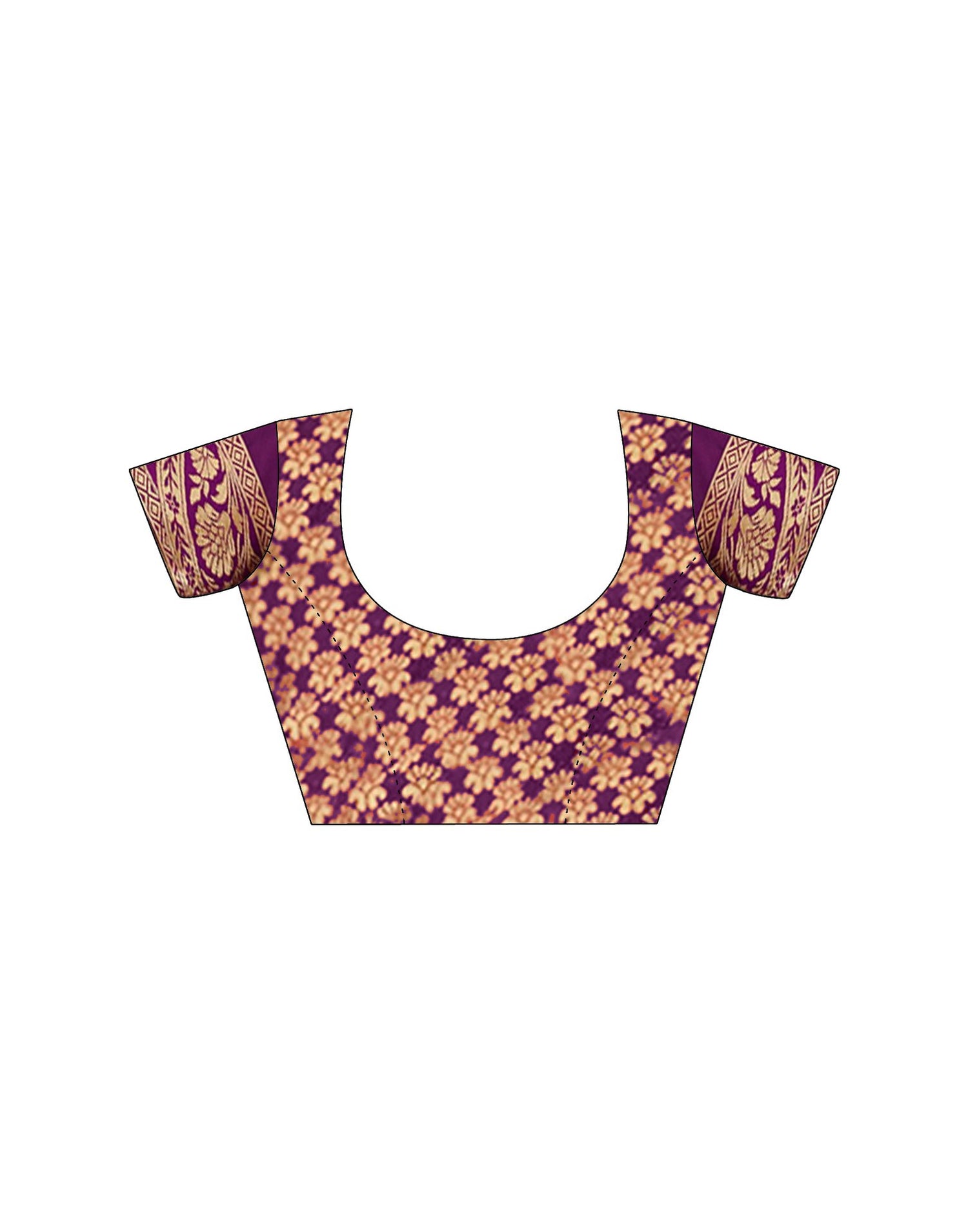Dark Purple Silk Woven Saree