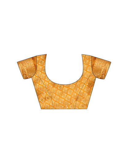 Yellow Silk Woven Saree