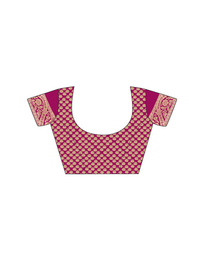 Pink Silk Woven Saree