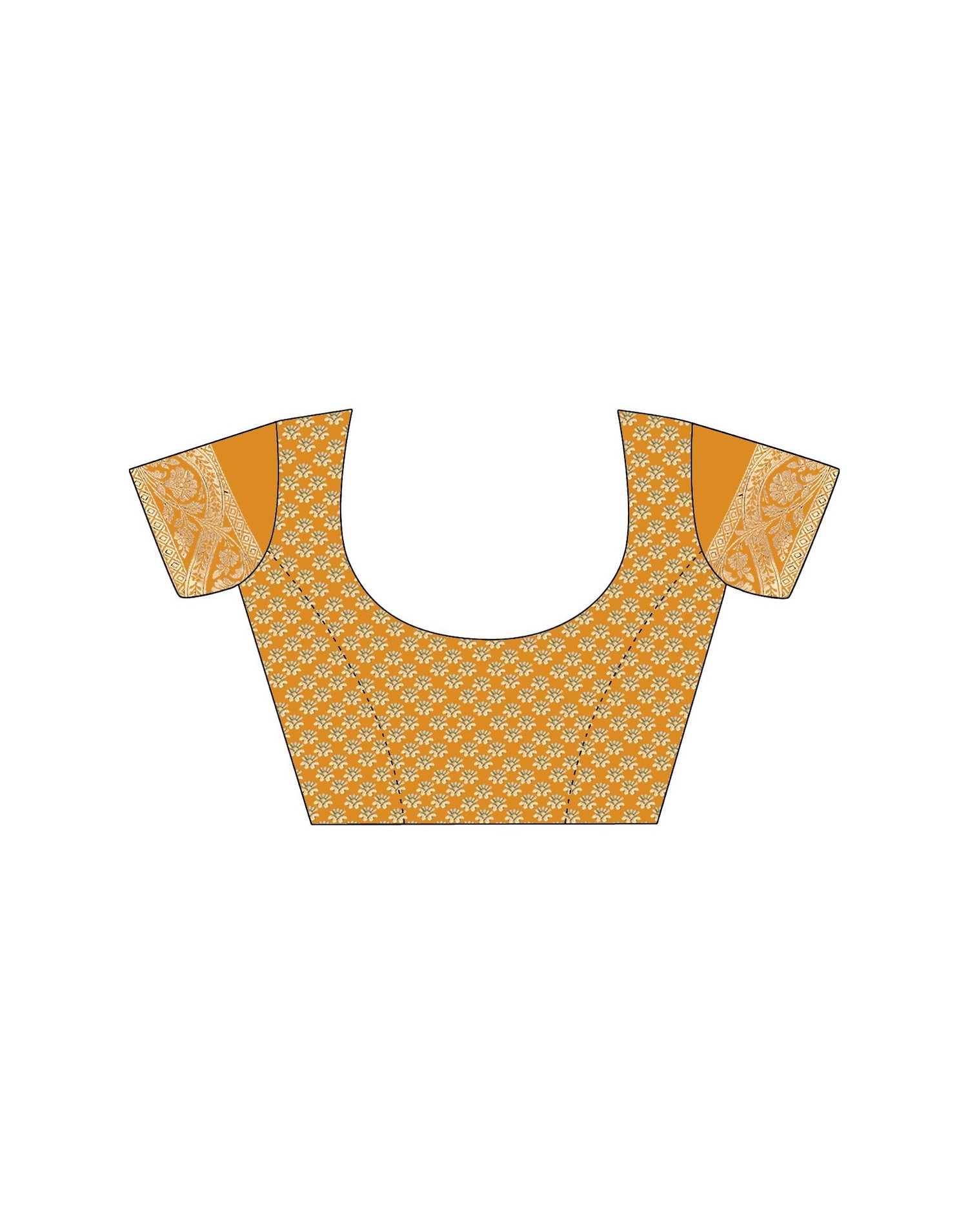 Yellow Silk Woven Saree