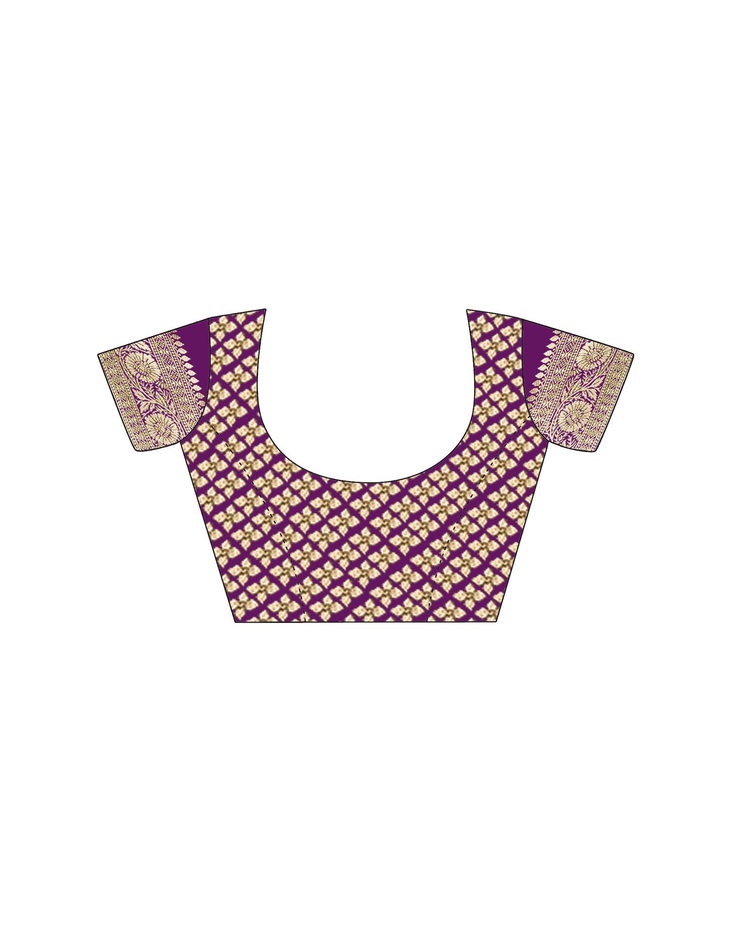 Dark Purple Silk Woven Saree