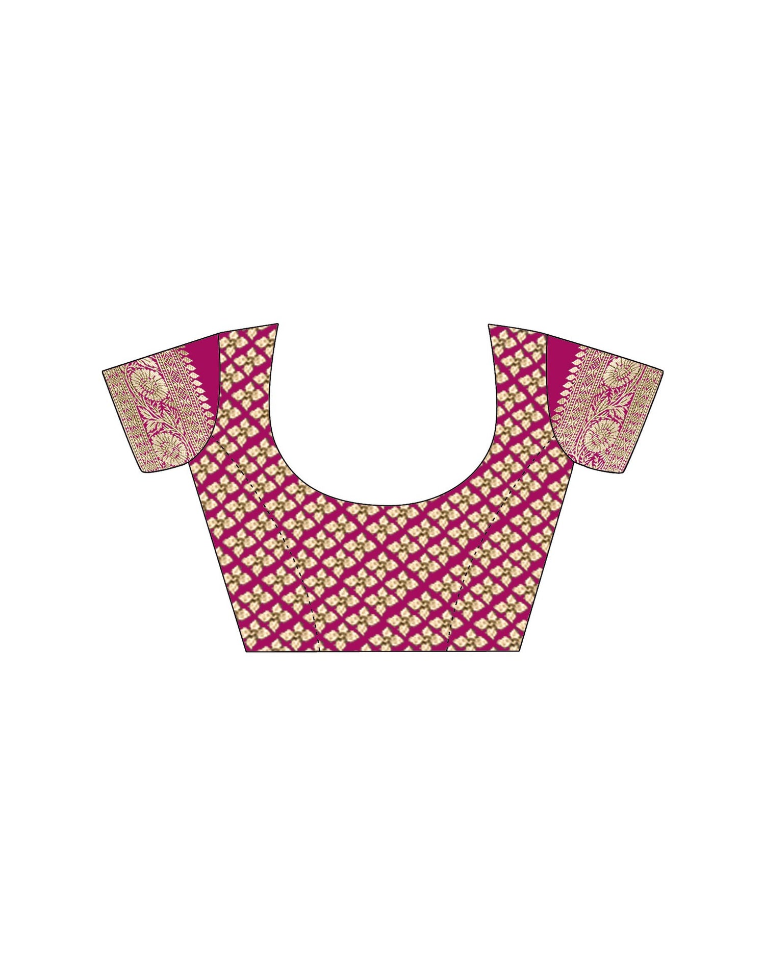 Dark Pink Silk Woven Saree