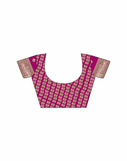 Pink Silk Woven Saree