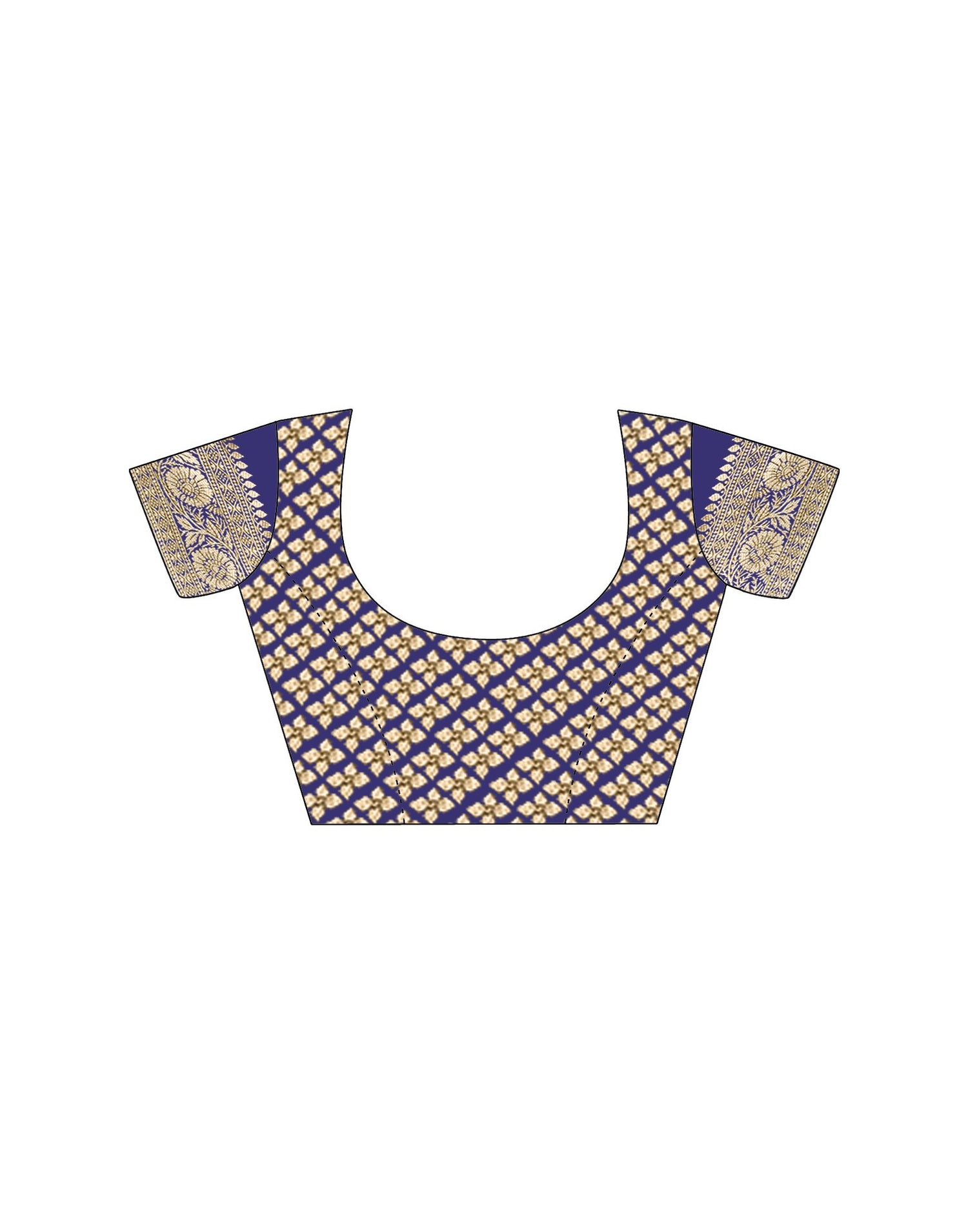 Navy Blue Silk Woven Saree