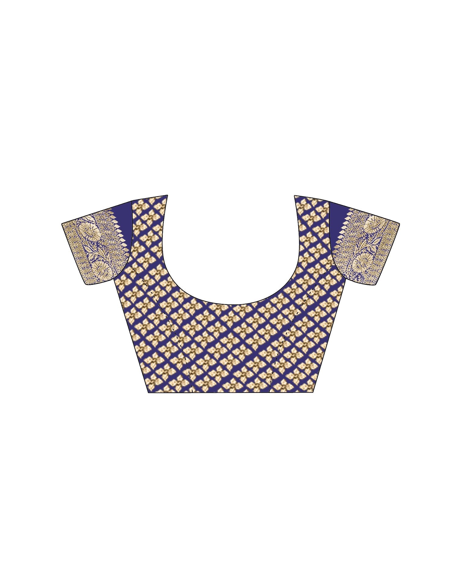 Navy Blue Silk Woven Saree
