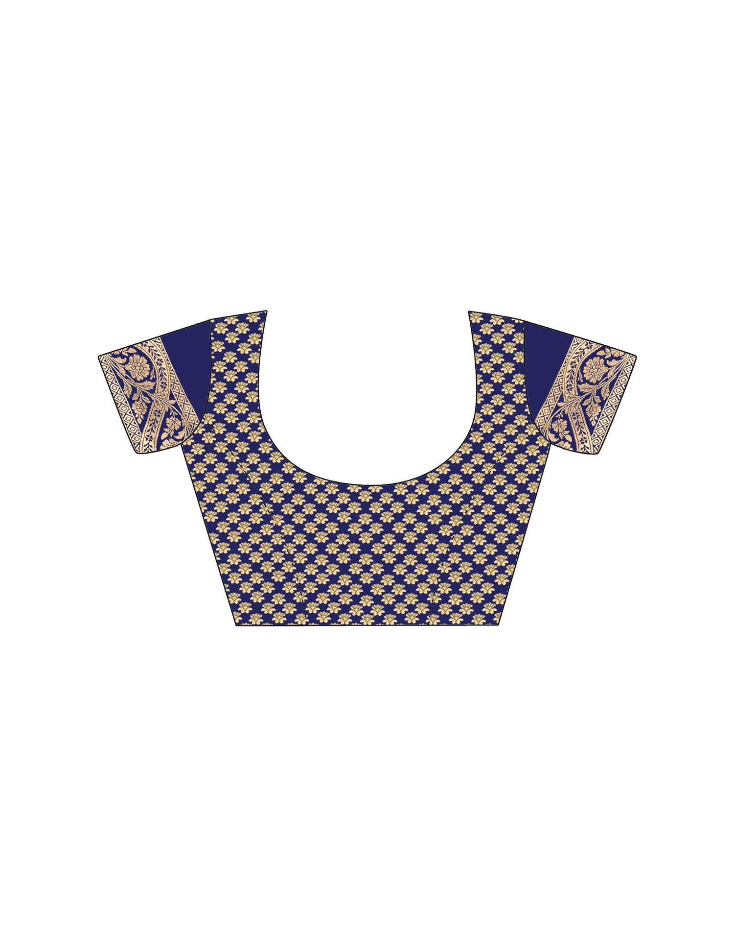 Navy Blue Silk Woven Saree
