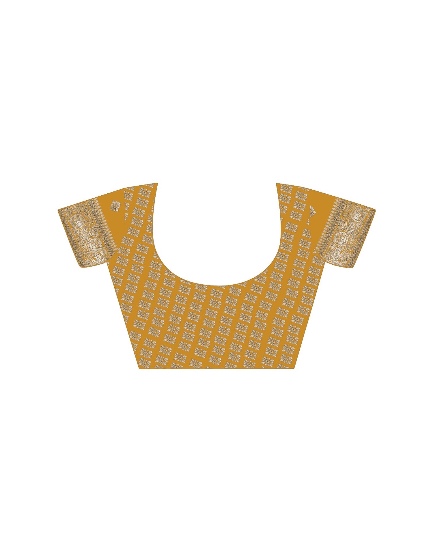 Yellow Silk Woven Saree