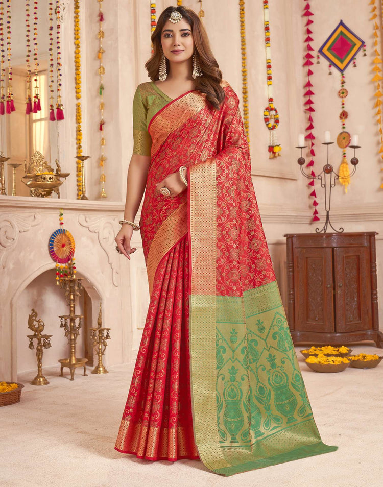 Red Silk Woven Patola Saree