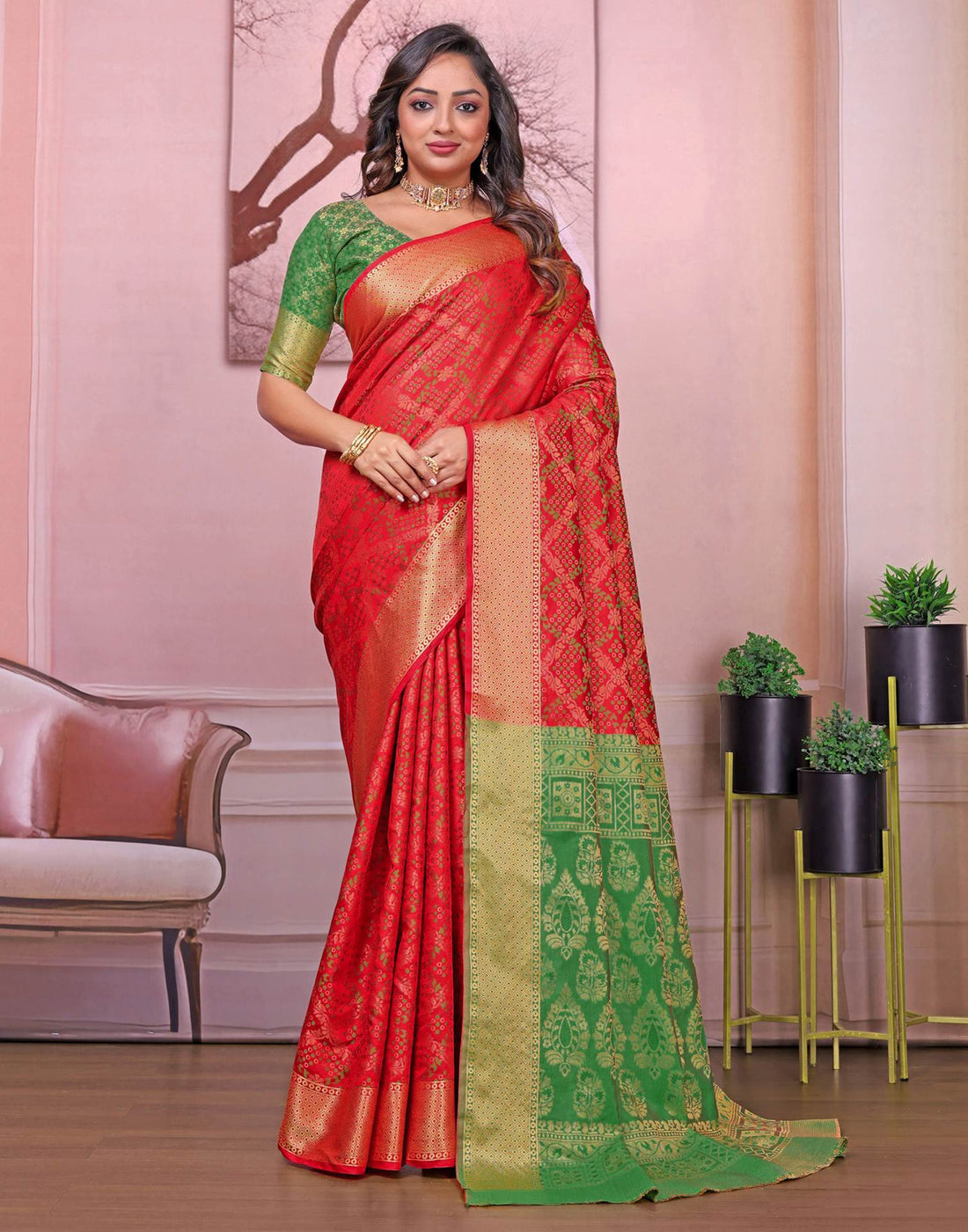 Red Silk Woven Patola Saree