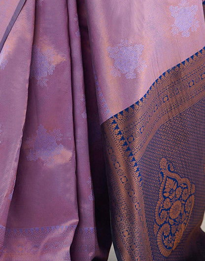 Lavender Silk Woven Saree
