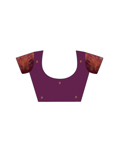 Mauve Silk Woven Saree