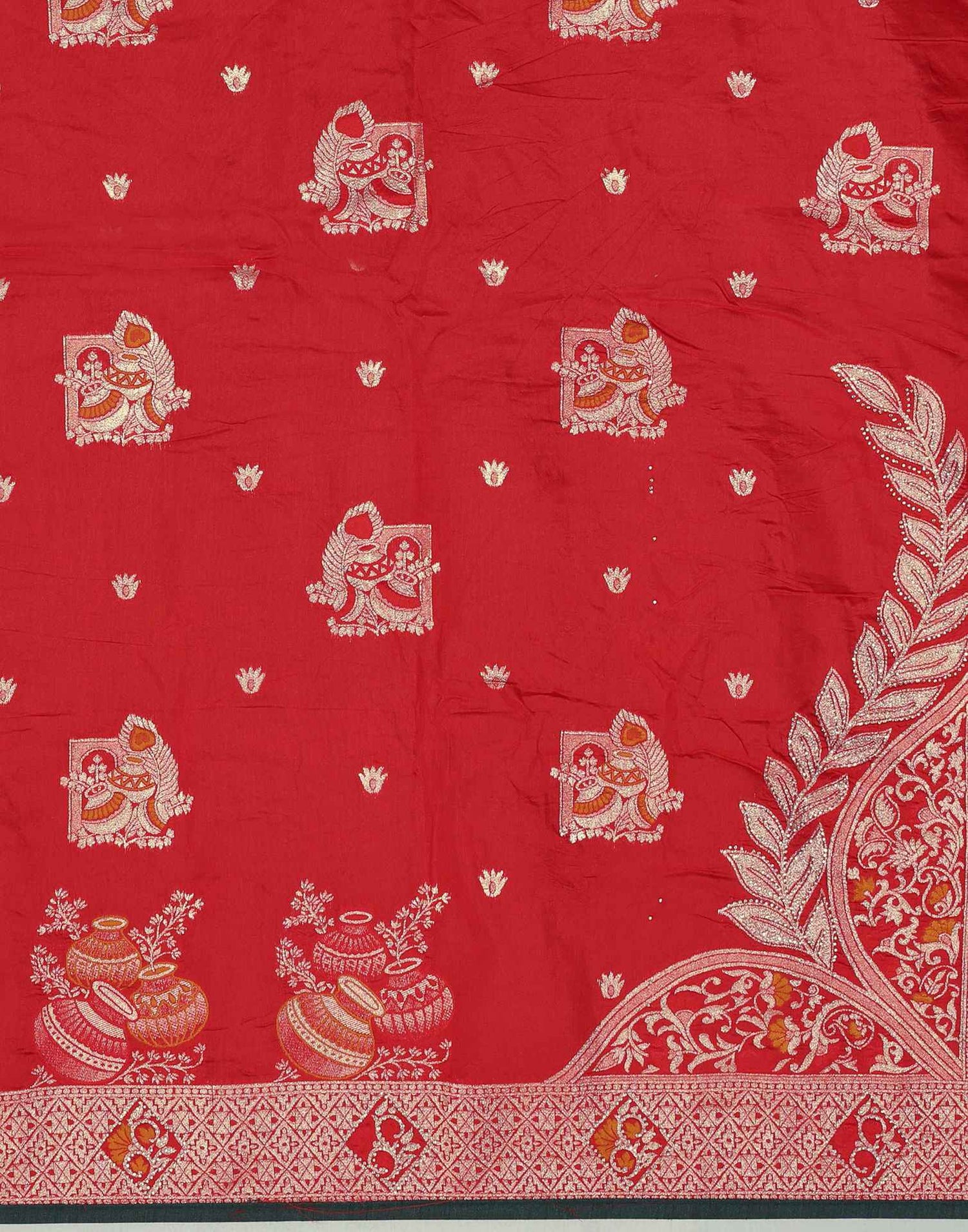 Red Silk Woven Saree