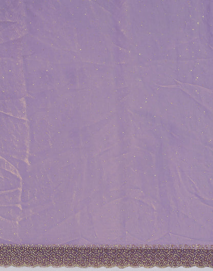 Lavender Tissue Silk Stone Work Swarovski Saree