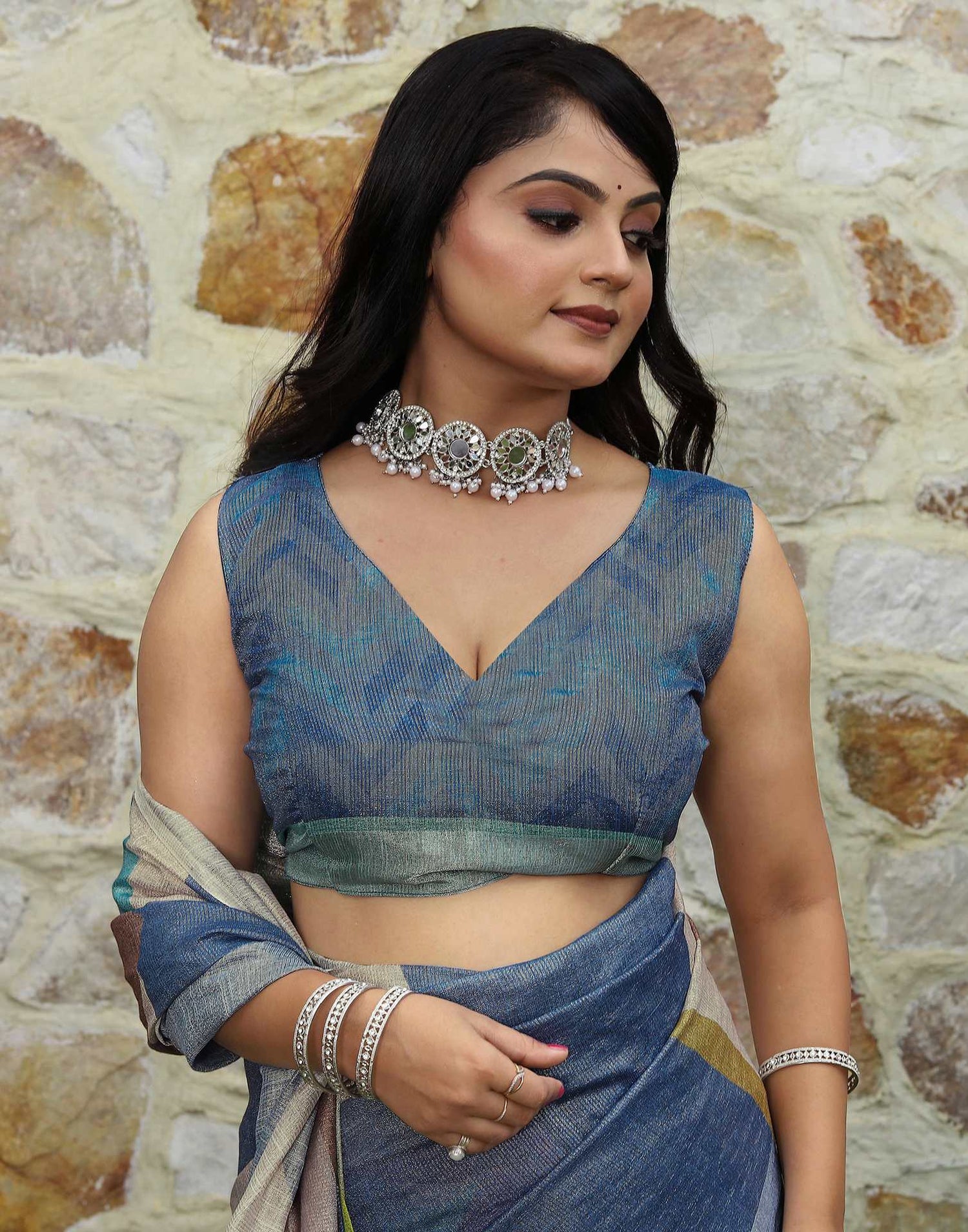 Multicoloured Cotton Printed Saree