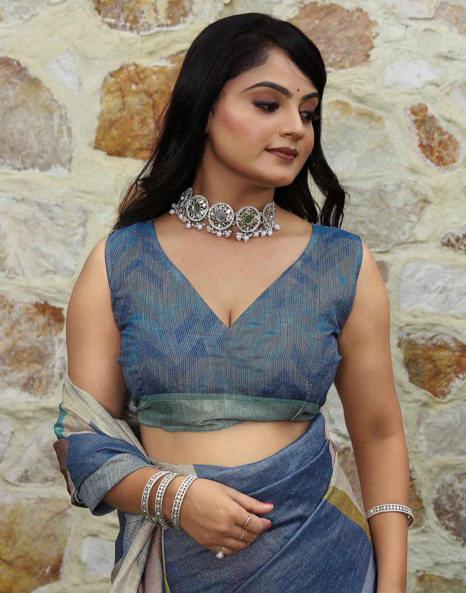 Multicoloured Cotton Printed Saree