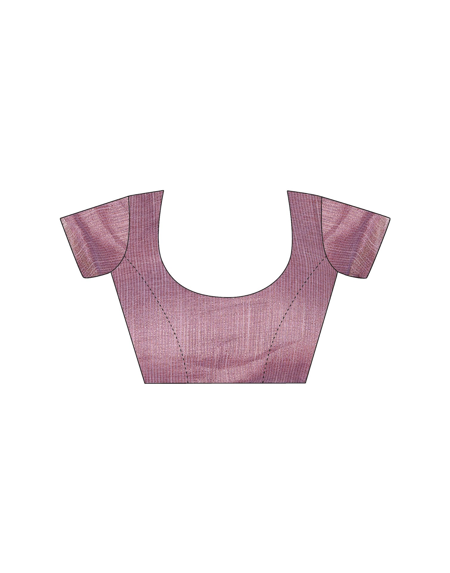 Mauve Cotton Floral Printed Saree