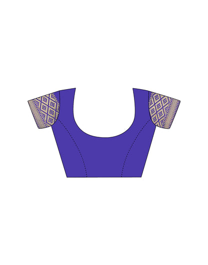 Violet Silk Woven Banarasi Saree